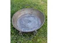 Медна голяма дълбока тава на 100+ години