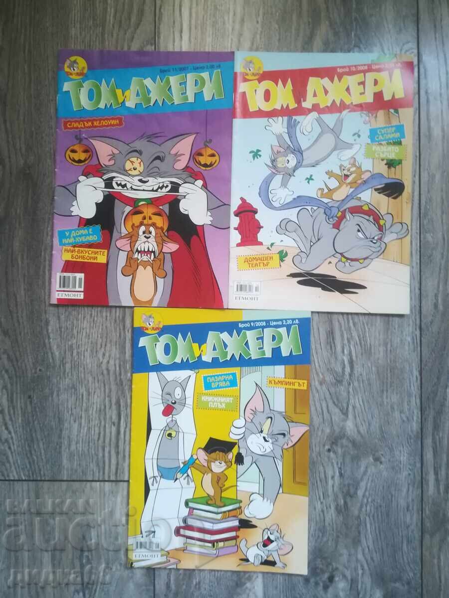 Tom și Jerry - benzi desenate / Set de 3 bucăți