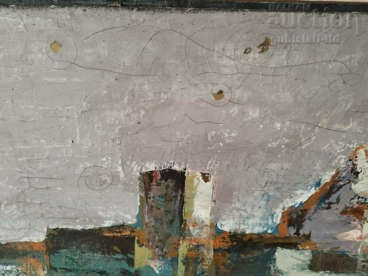 Ζωγραφική, αστικό τοπίο, τέχνη. Χρώμα Tsvetkov (1932-1989) με τιμή € 1300.00 | 2542.59 BGN
