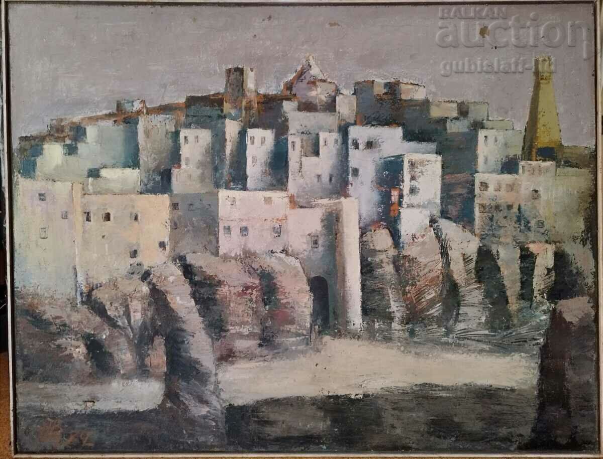 Ζωγραφική, αστικό τοπίο, τέχνη. Χρώμα Tsvetkov (1932-1989)
