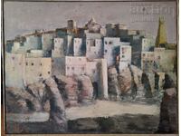 Картина, градски пейзаж, худ. Цв. Цветков (1932-1989)