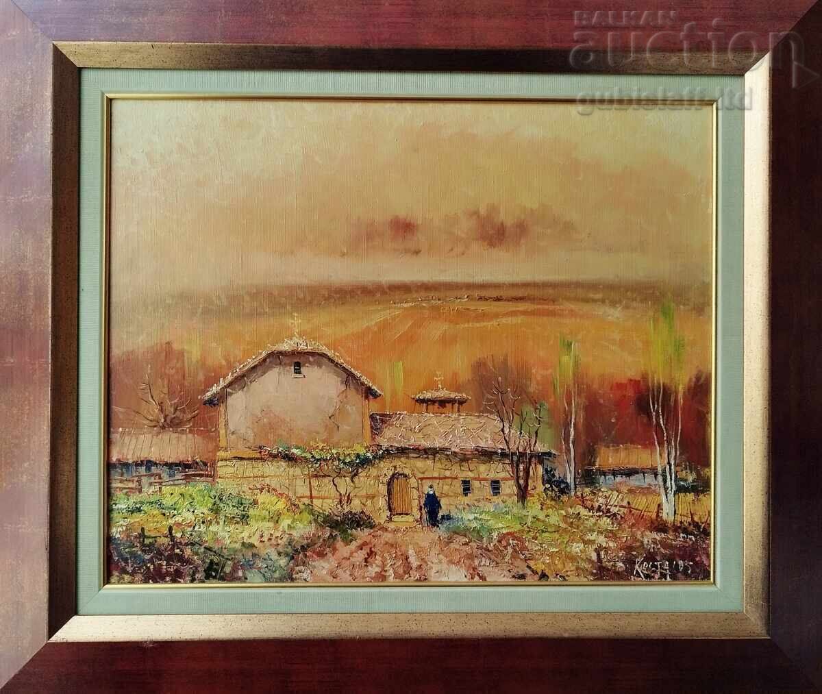 Tablou, peisaj, pictor Kostadin Stanoev-Kosta, 2005