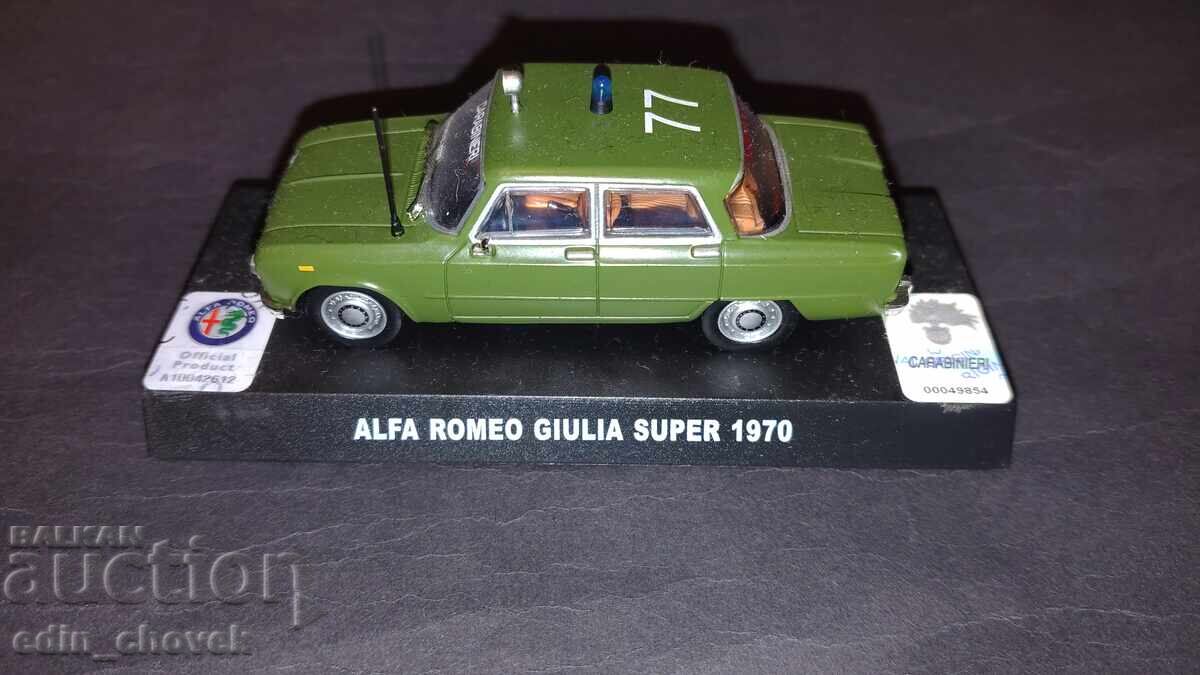 1/43 Alfa Romeo Giulia Super 1970 Carabinieri Poliție Italiană