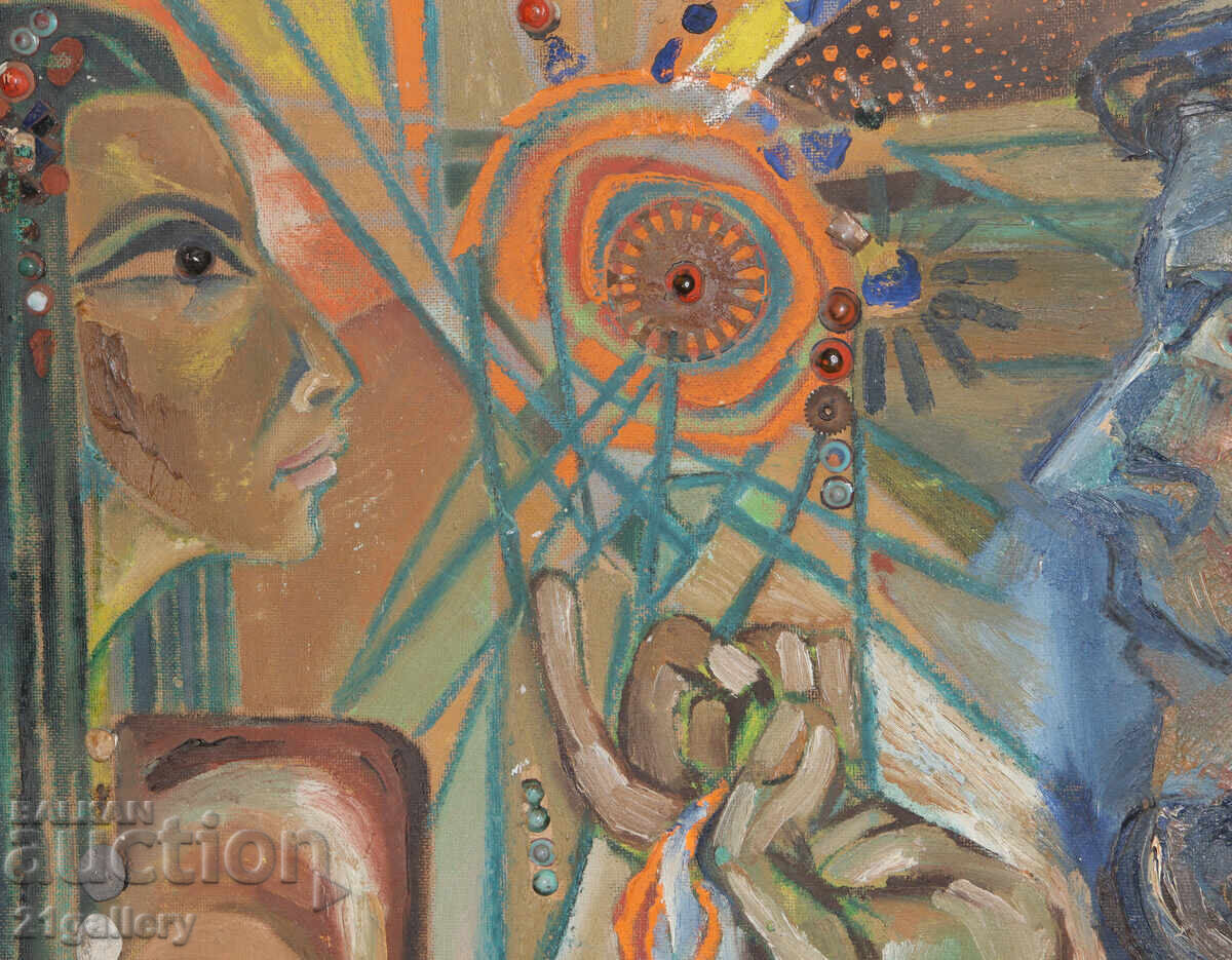 Delivery of Abstract figurative composition, oil paints