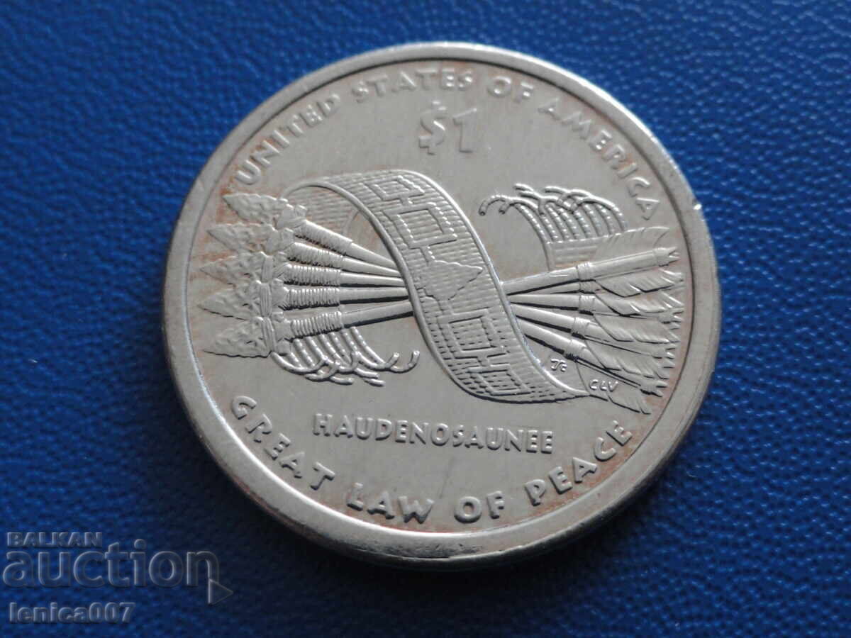 USA 2010 - 1 Dollar "Great Law of Peace" (Silver-plated) - 6