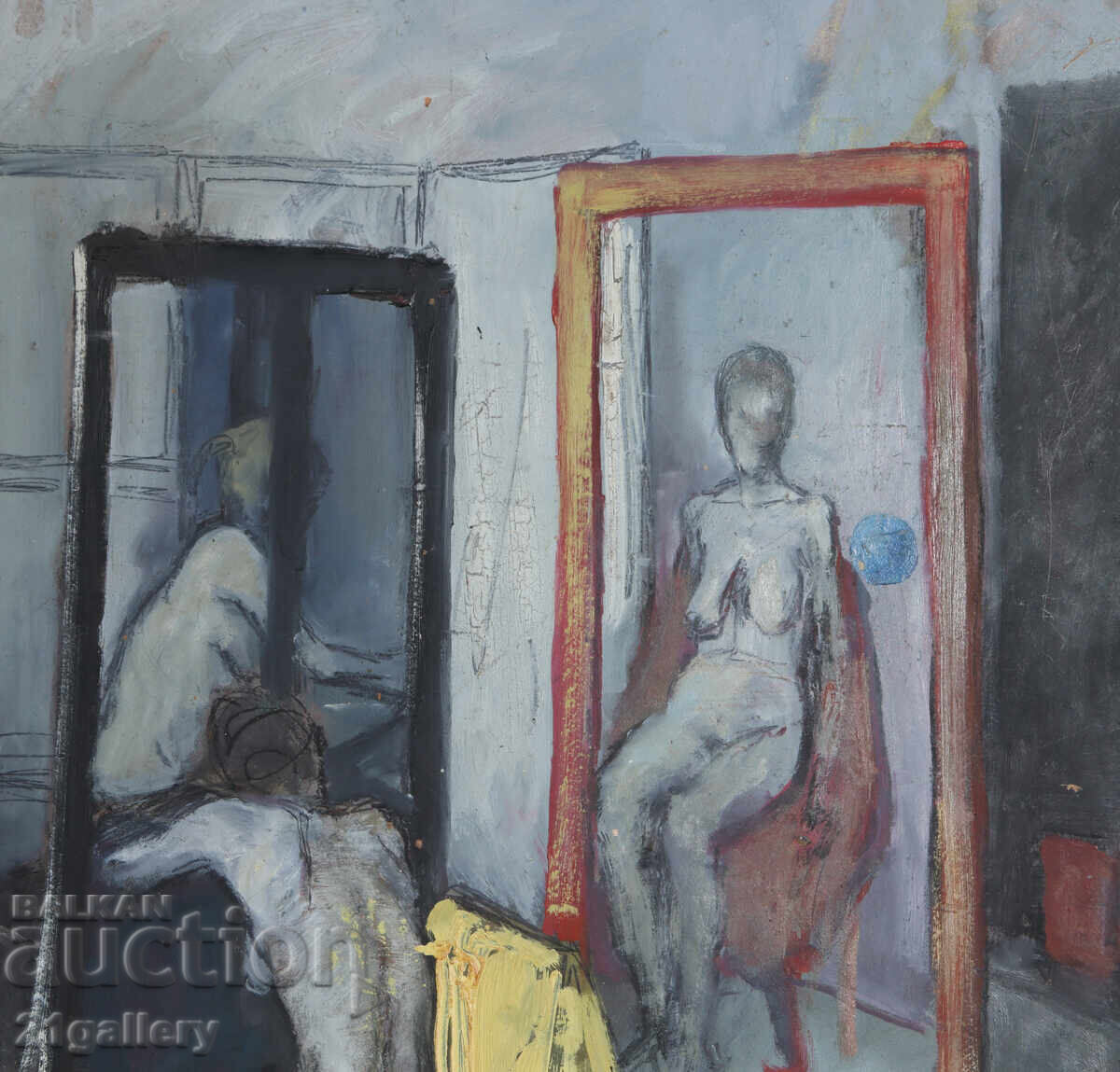 Compoziție figurativă abstractă, uleiuri - 5