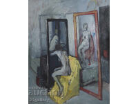 Абстрактна фигурална композиция, маслени бои