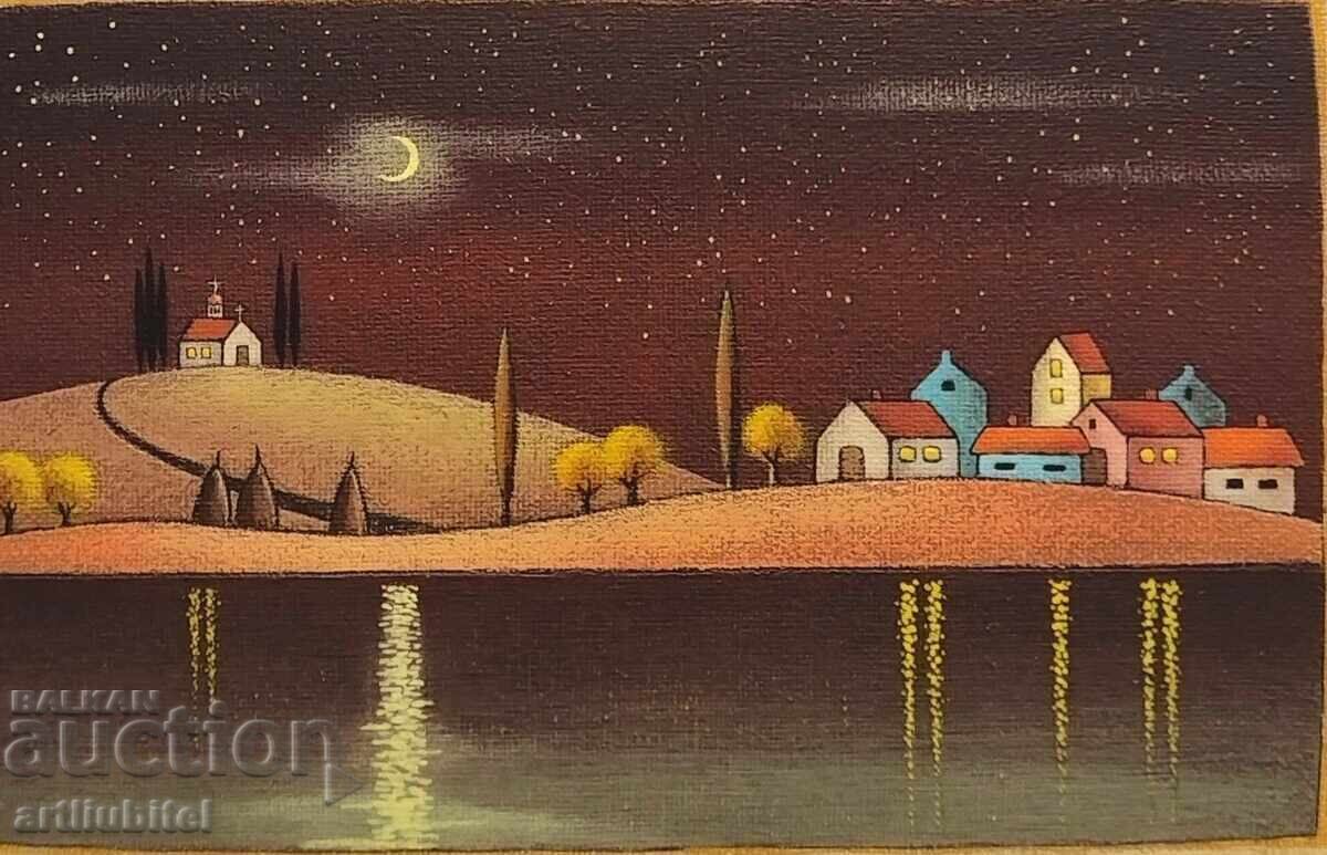 Vladimir Shunev - tablou: Cărare de lună, 31 x 42 cm cu preț € 249.98 | 488.92 BGN