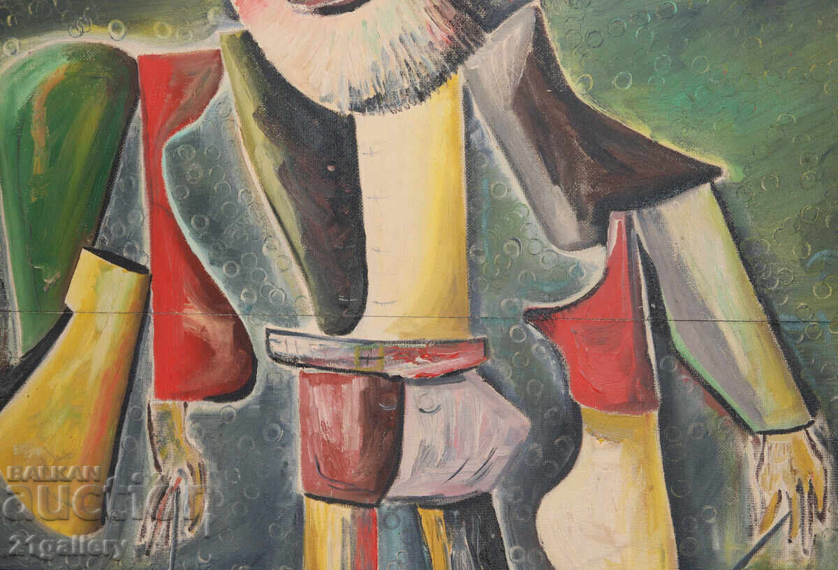 Abstract figurative composition, oil paints - 6