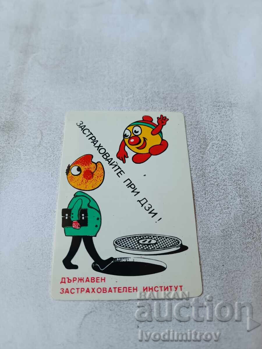 Calendar Institutul de Asigurări de Stat 1992