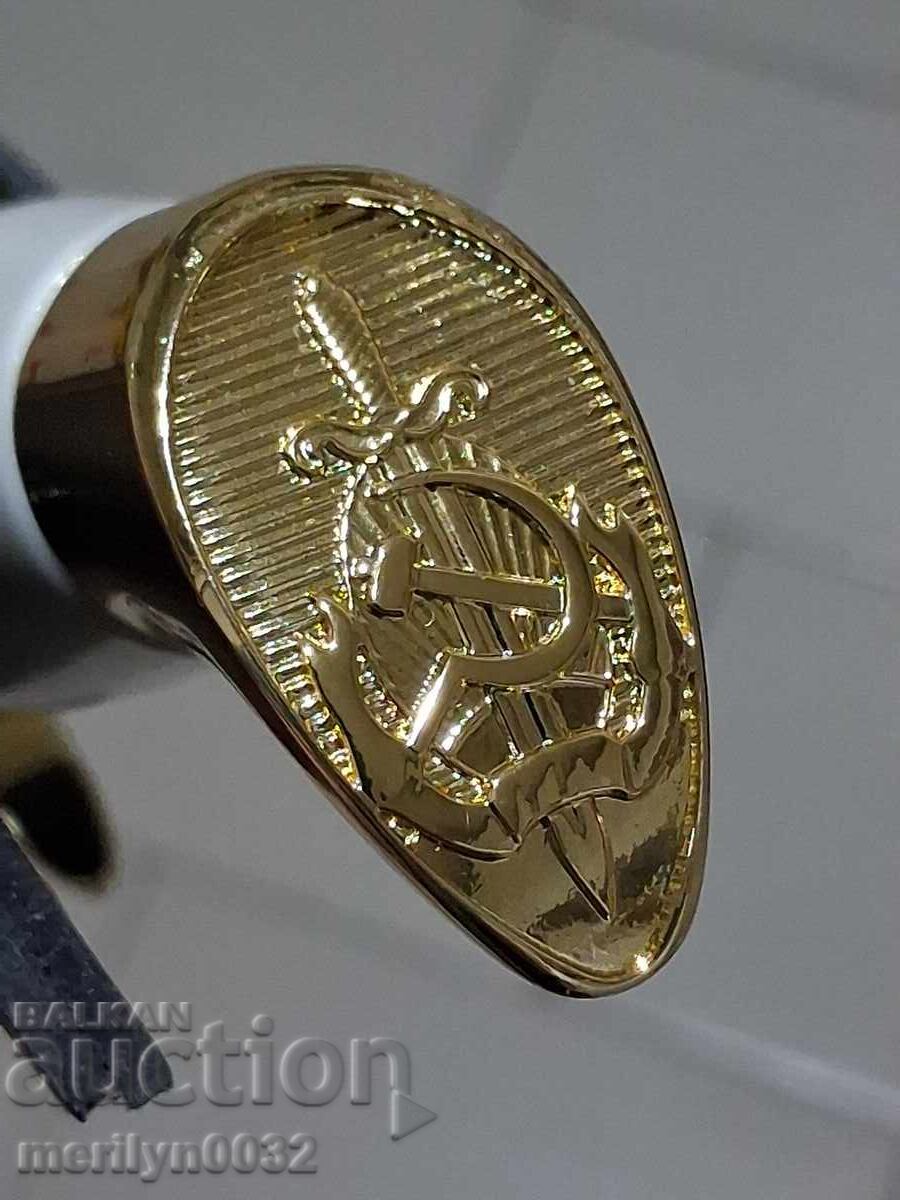 Στρατιωτικό μαχαίρι με θήκη ΕΣΣΔ Κόκκινος Στρατός NKVD λεπίδα - 5