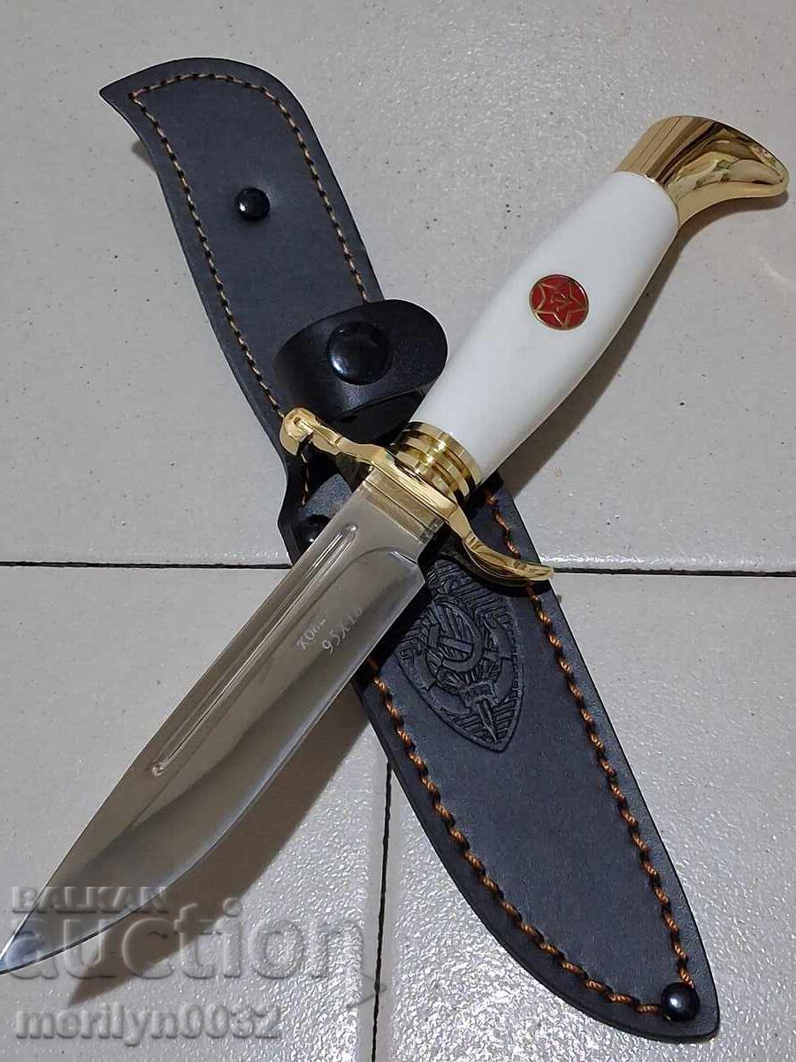 Στρατιωτικό μαχαίρι με θήκη ΕΣΣΔ Κόκκινος Στρατός NKVD λεπίδα