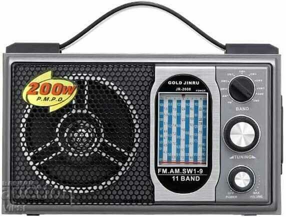 Ραδιόφωνο πολλαπλών ζωνών GOLD JINRU JR - 2008 FM,TV, MW, SW