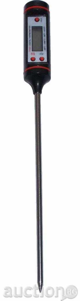 Licitație sondă termometru digital, LCD, pentru lapte, gătit, BBQ