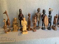 Large lot of wooden figures/statues