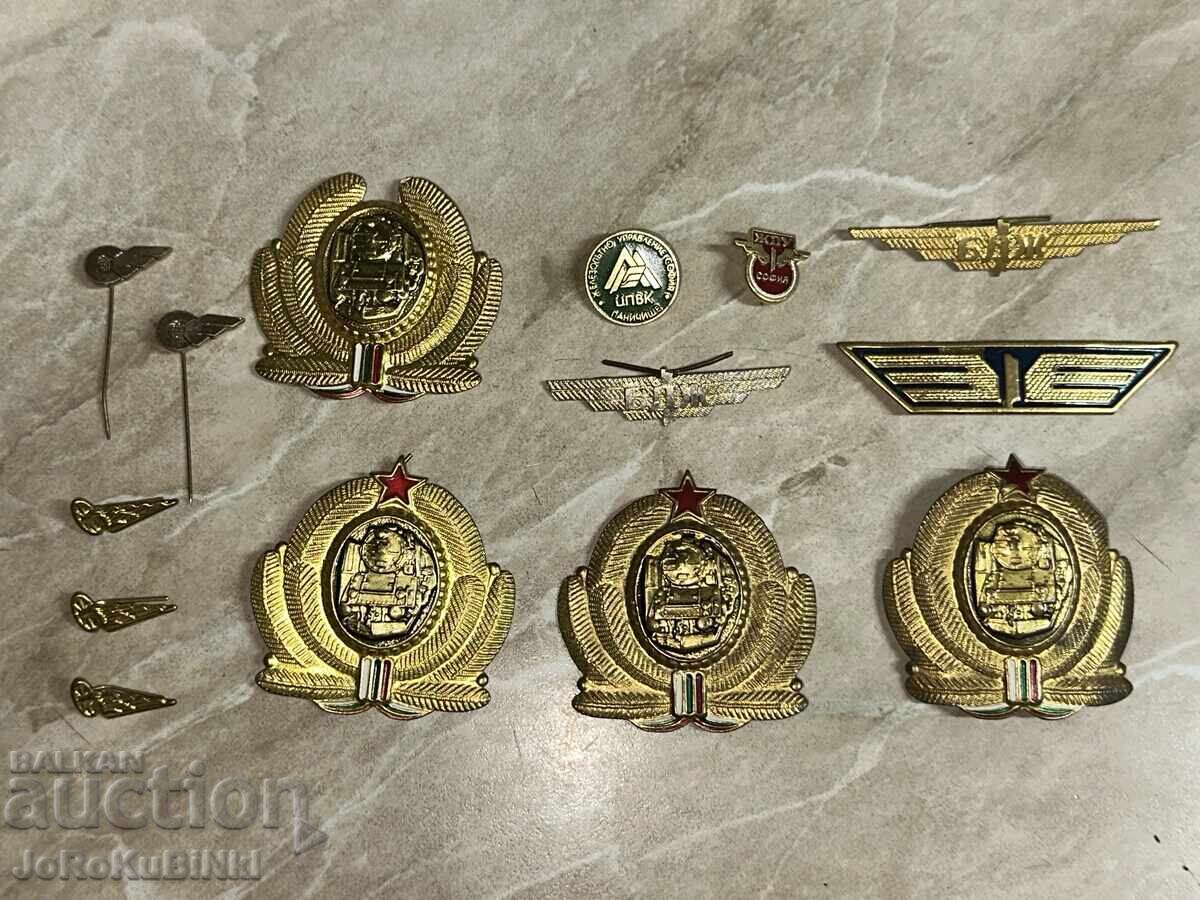 LOT Cockades and Badges BDZ—14 pieces with price € 12.00 | 23.47 BGN