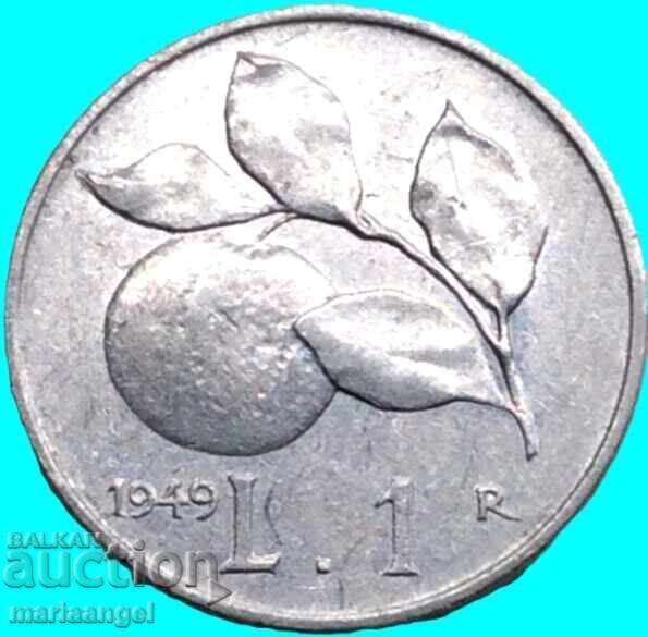 1 Lira 1949 Italy Orange - 6