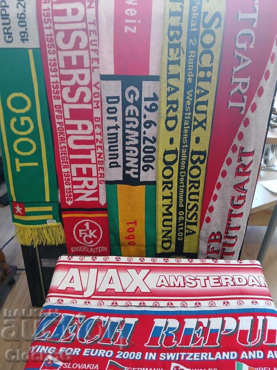 7 vintage football scarfs
