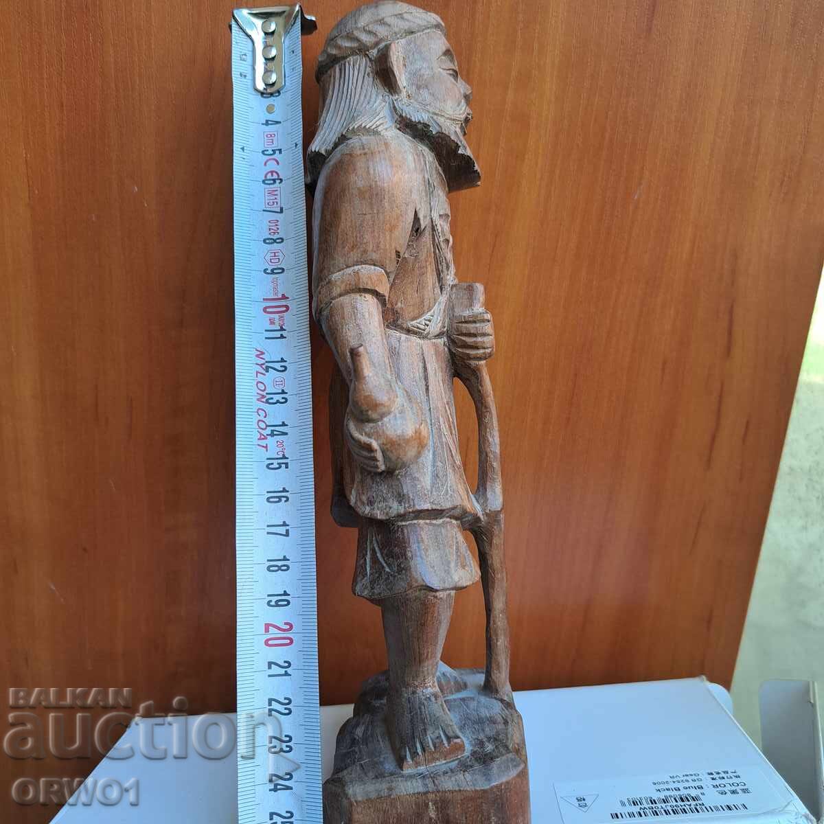 Auction  Old Asian wooden figure wood carving