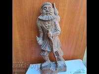 Стара азиатска дървена фигура дърворезба
