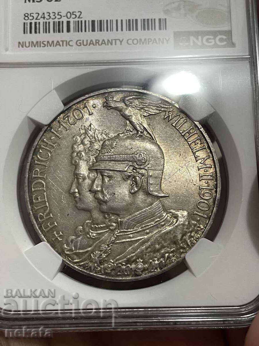 Imperiul German 5 mărci 1901 MS62 NGC cu preț € 270.00 | 528.08 BGN