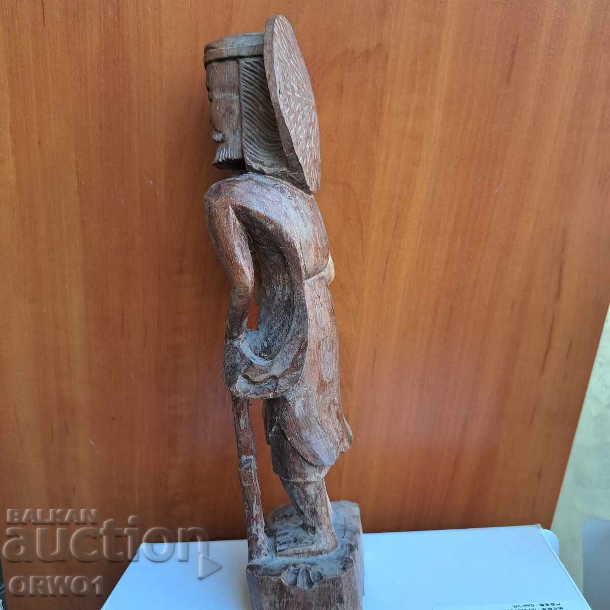 Old Asian wooden figure wood carving with price € 12.00 | 23.47 BGN