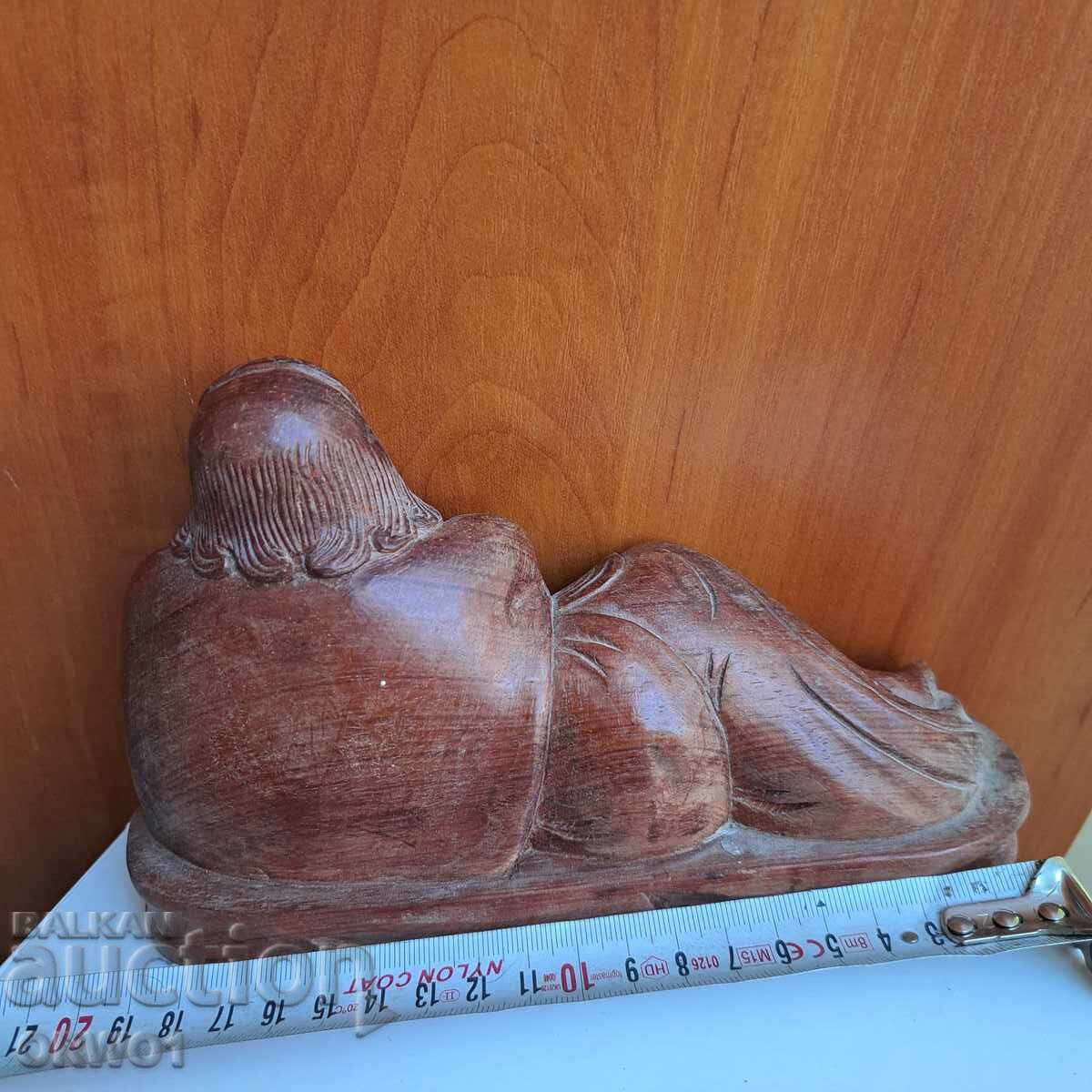 Auction  Old Asian wooden figure wood carving