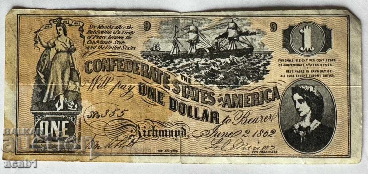 1 dolar 1862