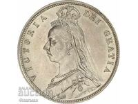 Marea Britanie 1/2 Coroană 1887 Victoria UNC