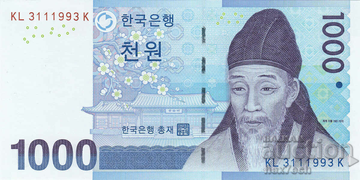 ❤️ ⭐ Южна Корея 2007 1000 вон UNC нова ⭐ ❤️ с цена € 2.99 | 5.85 лв.