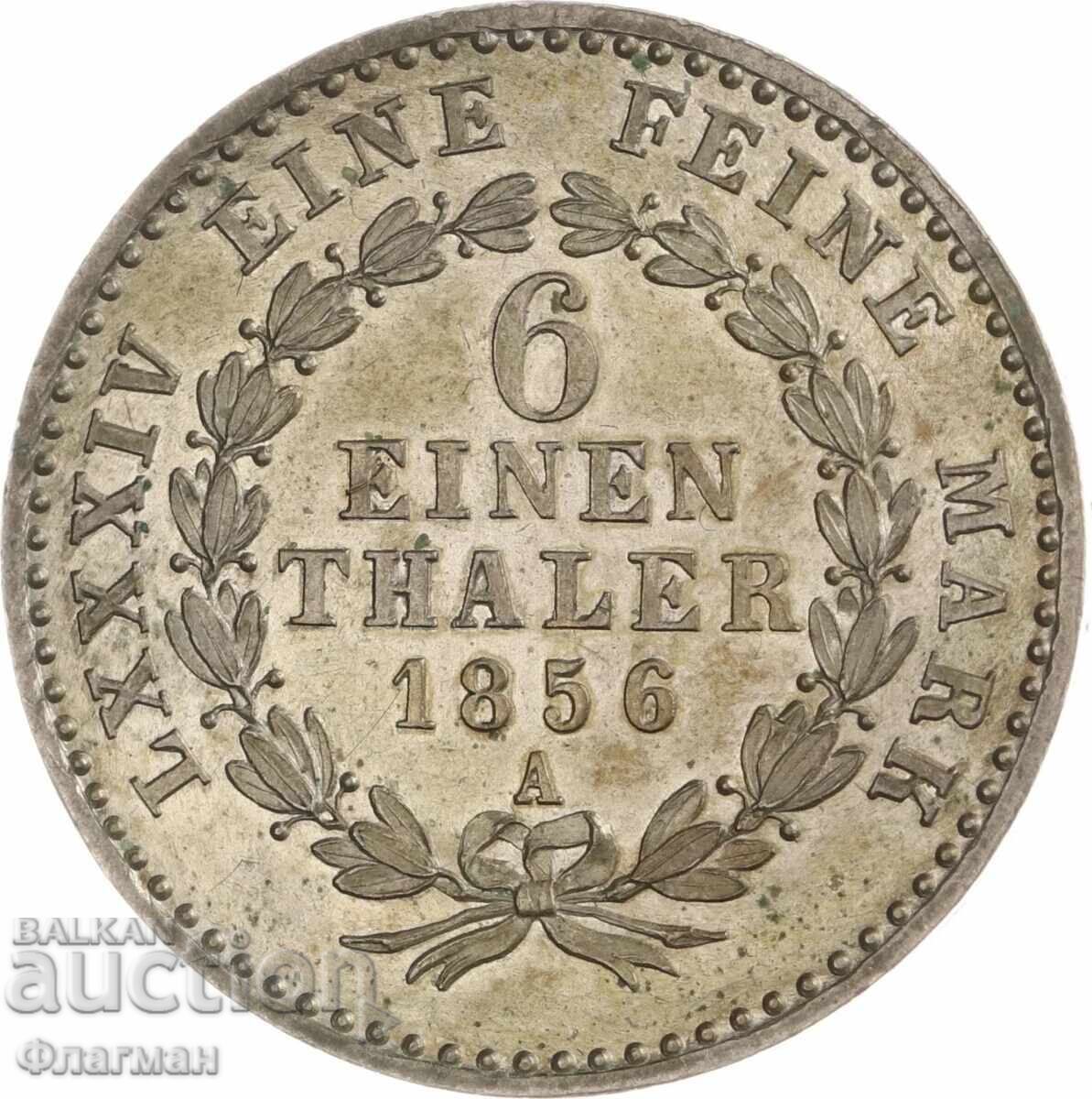 Ducatul Anhalt 1/6 Taler 1856 UNC cu preț € 240.00 | 469.40 BGN