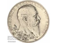 Херцогство Баден 2 Марки 1902 г. Фридрих I aUNC
