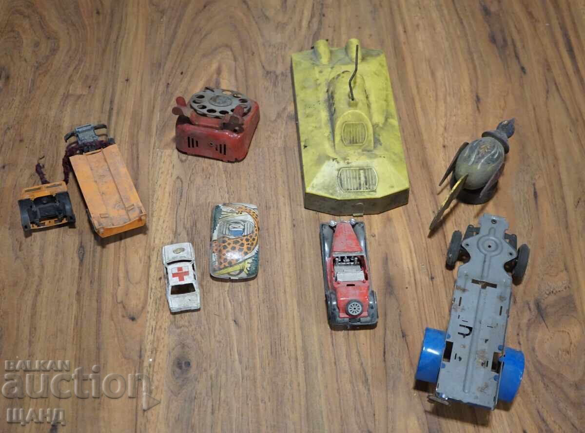 Lot stari metalni igrachki za chasti lunokhod, kola, kamion, ptitsa - 6