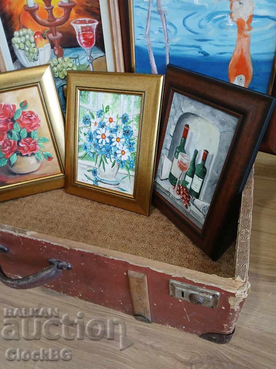 5 tablouri în valiză vintage cu preț € 199.00 | 389.21 BGN