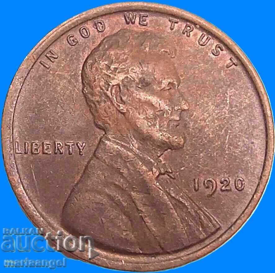 1 Цент 1920 САЩ Линколн с цена € 3.94 | 7.71 лв.