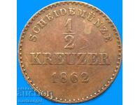 1/2 Kreuzer 1862 Germany Württemberg