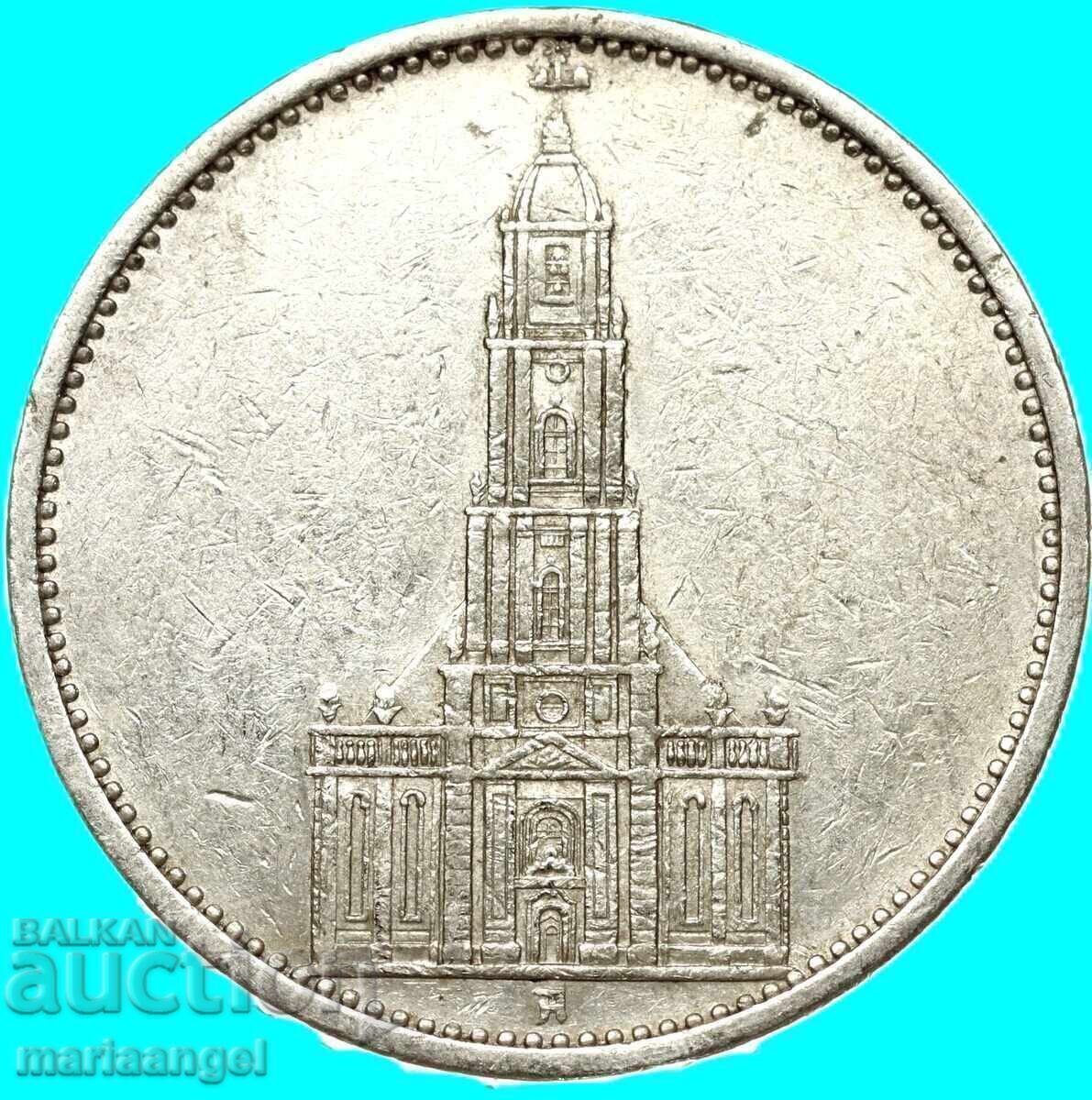 5 Marks 1934 Germany Potsdam Silver - 6