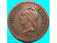 France 1 centime 1849 bronze - rare