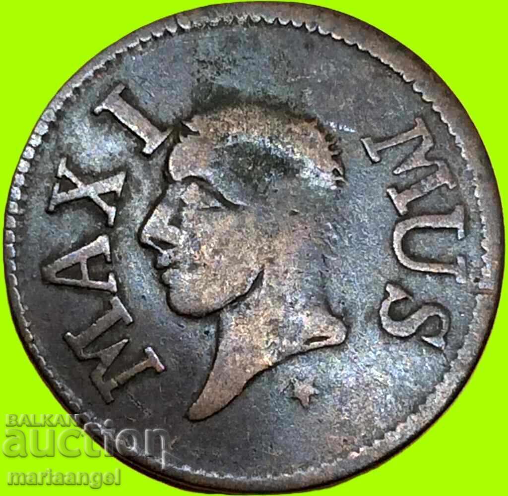 Licitație Franța 1827 1 liard Maximus token 22mm