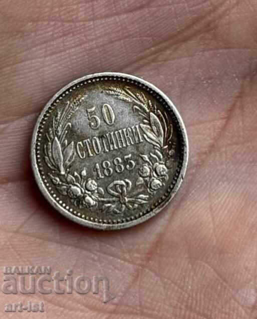 50 stotinki din 1883