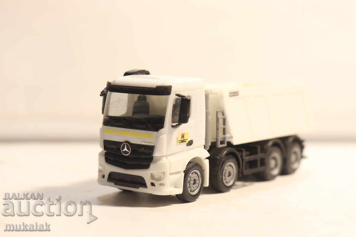 Licitație HERPA H0 1/87 MERCEDES BENZ ANTOS CAMION BASCULANTĂ MODEL