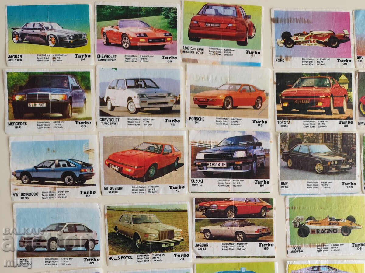 51 buc. ABȚIBILDURI DE LA GUME TURBO cu preț € 4.00 | 7.82 BGN
