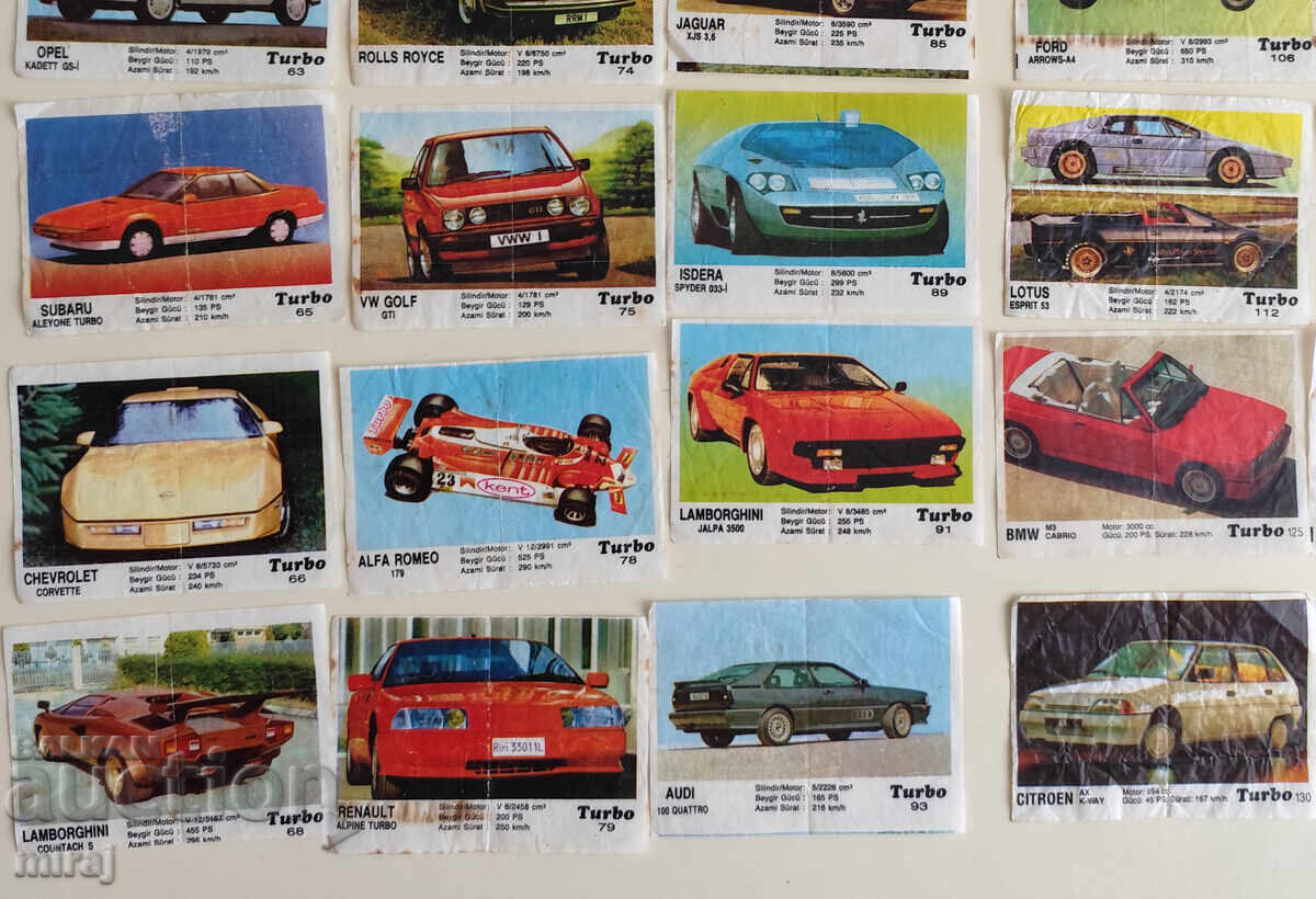 Licitație 51 buc. ABȚIBILDURI DE LA GUME TURBO