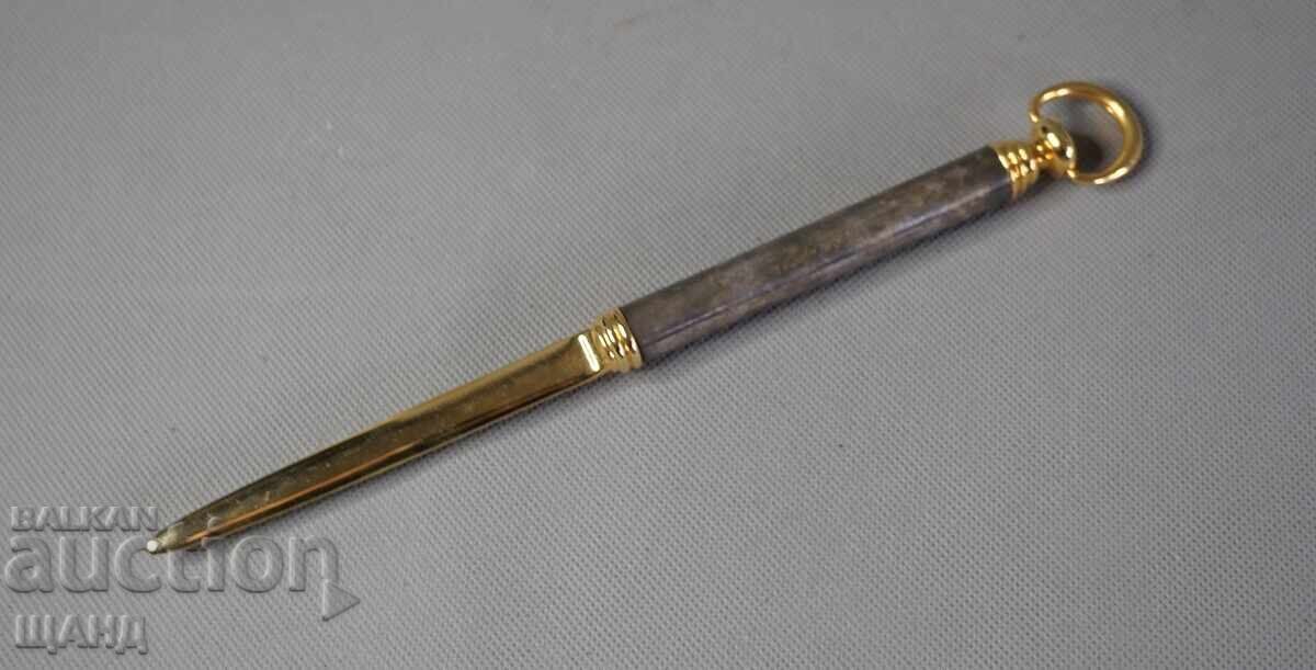Old paper letter knife with silver-plated handle