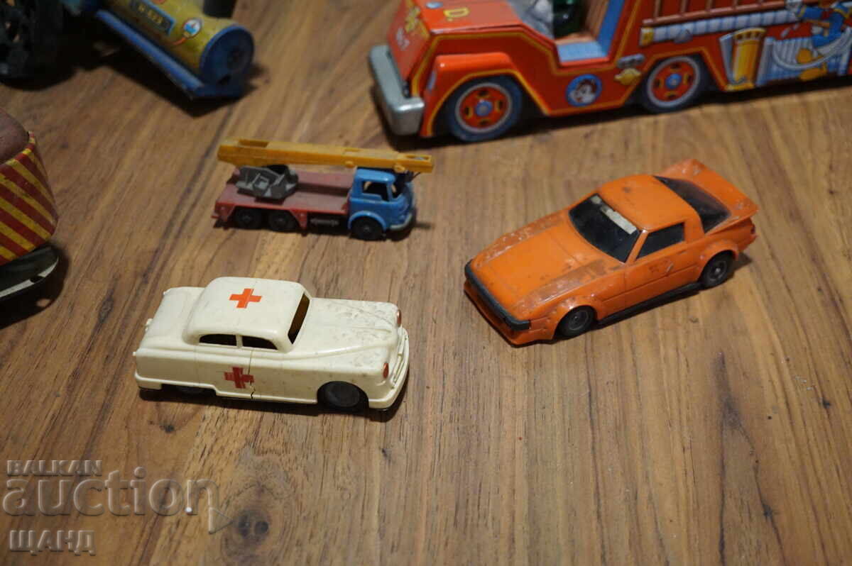 Lot of vintage metal toys for parts fire truck, cars, roller, truck with price € 1.45 | 2.84 BGN