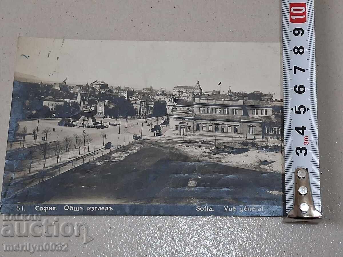 Снимка пощенска картичка София 1932г Общ изглед - 6
