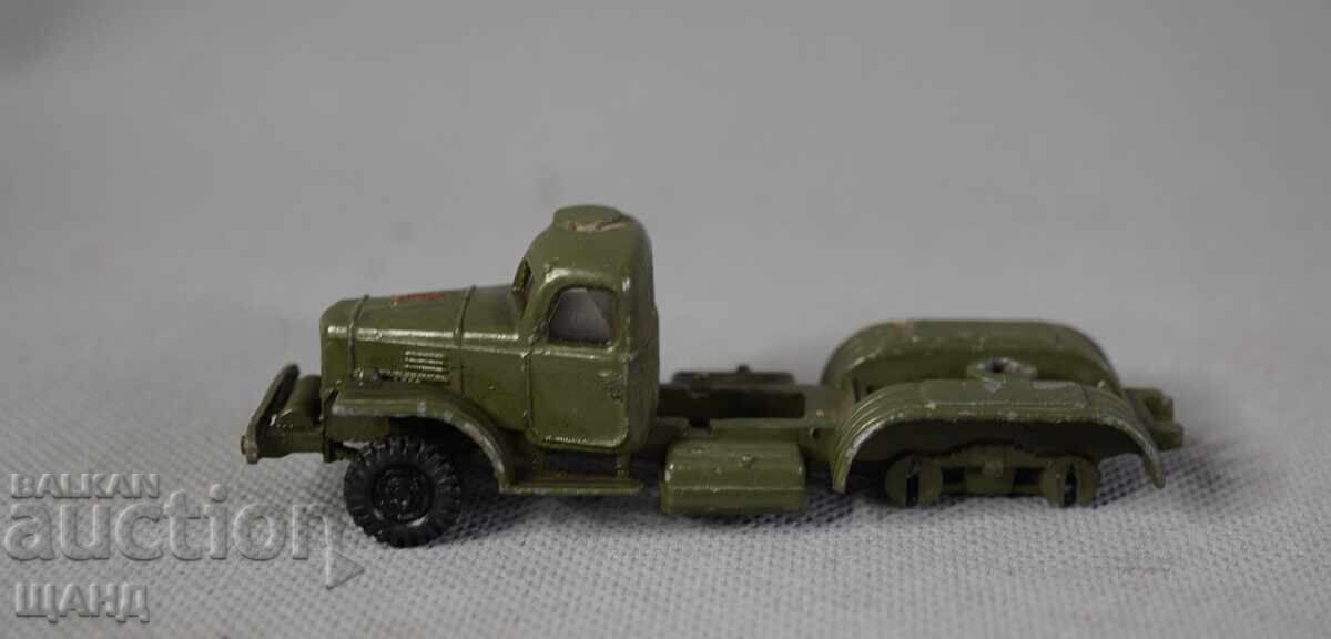 Jucărie veche din metal, model camion militar