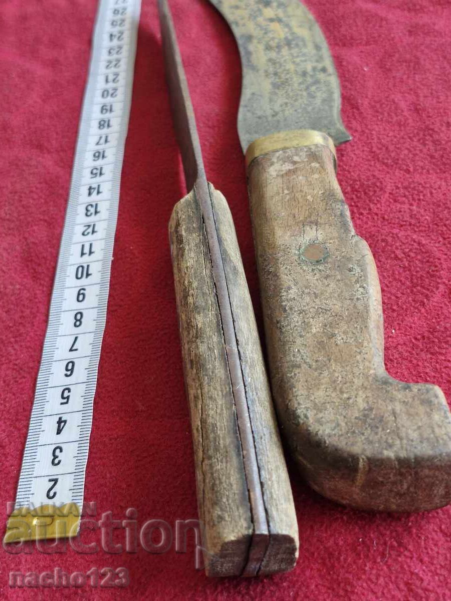 Cuțite bulgărești vechi lucrate manual - 6