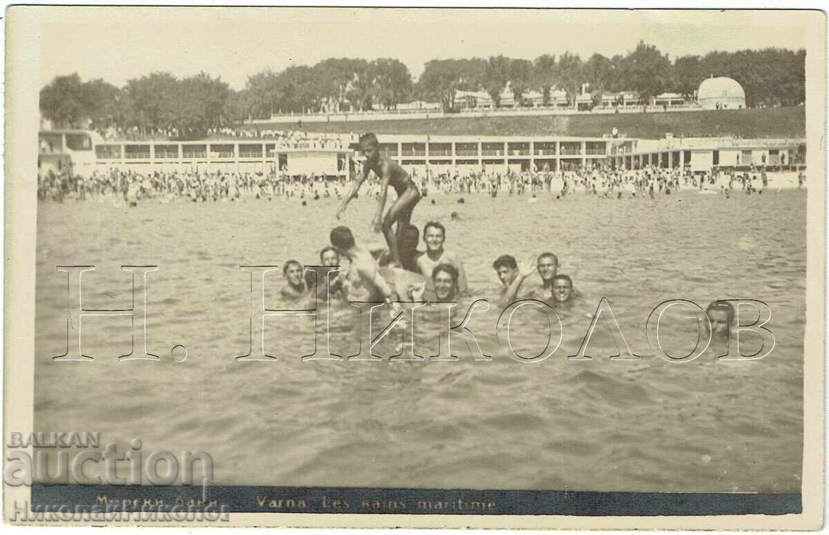 1929 CARTE POȘTALĂ VECHE VARNA PLAJĂ LÂNGĂ M. SKENDEREVA RUSE J621