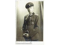 1943 VINTAGE PHOTO DOBRICH MILITARY OFFICER MAJOR MEDALS Zh625